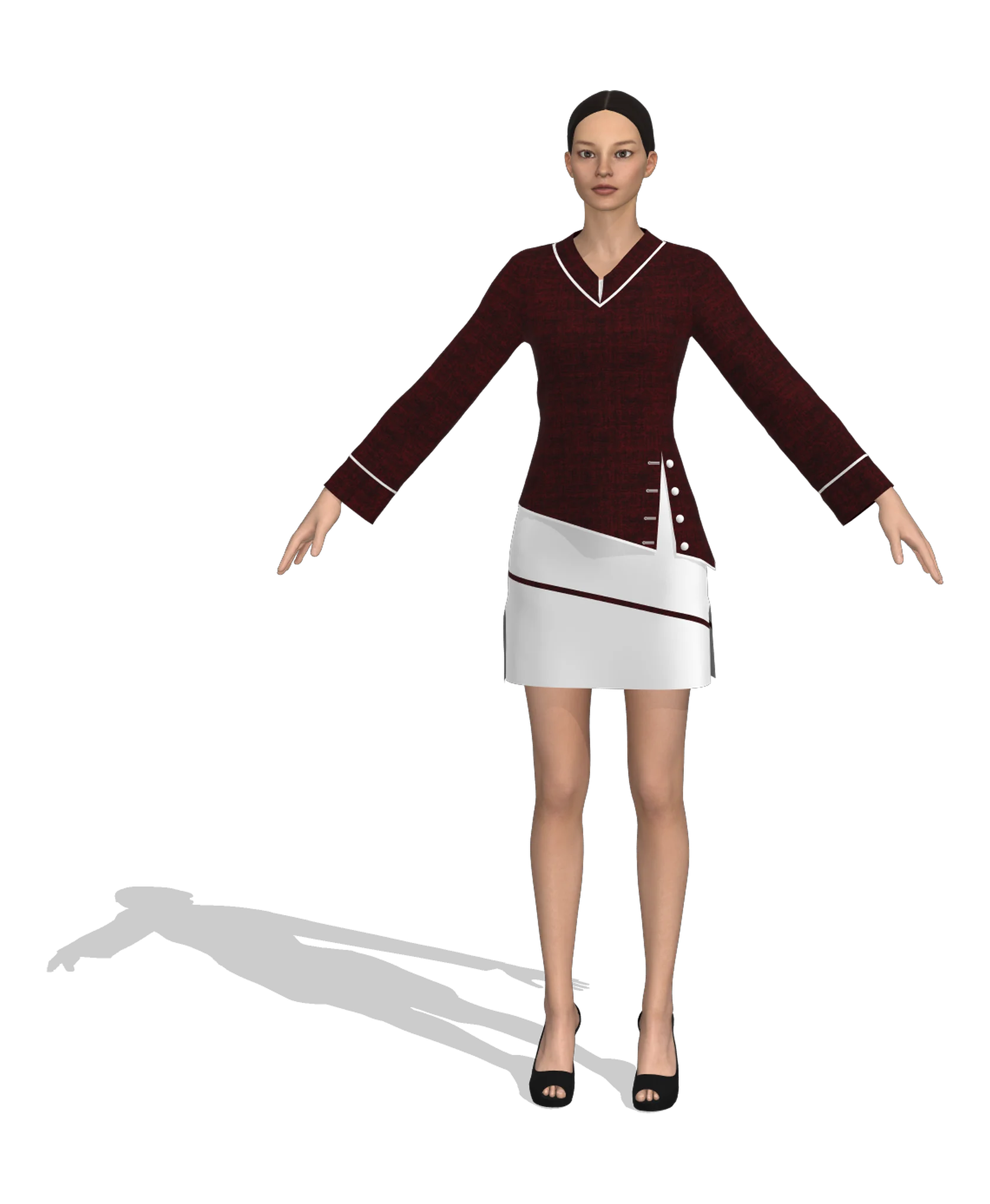 KDscion p169 full sleeve two layer sheath dress